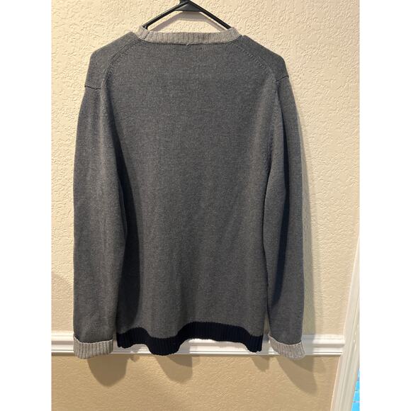 ⭐️ Men’s Alpha Studio Lambs Wool Blend Sweater Size Large Quiet Luxury Basic - Picture 2 of 3